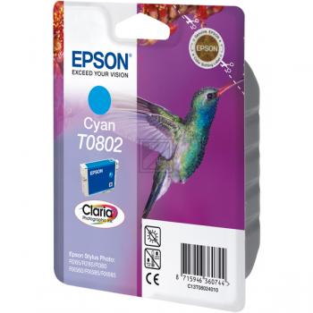 Test Epson Tintenpatrone cyan (C13T08024010, T0802)