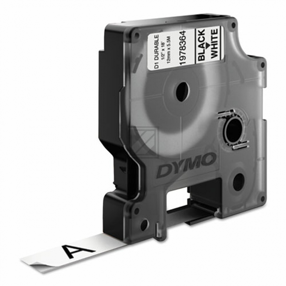 Dymo Schriftbandkassette 12mm schwarz/weiß (1978364)