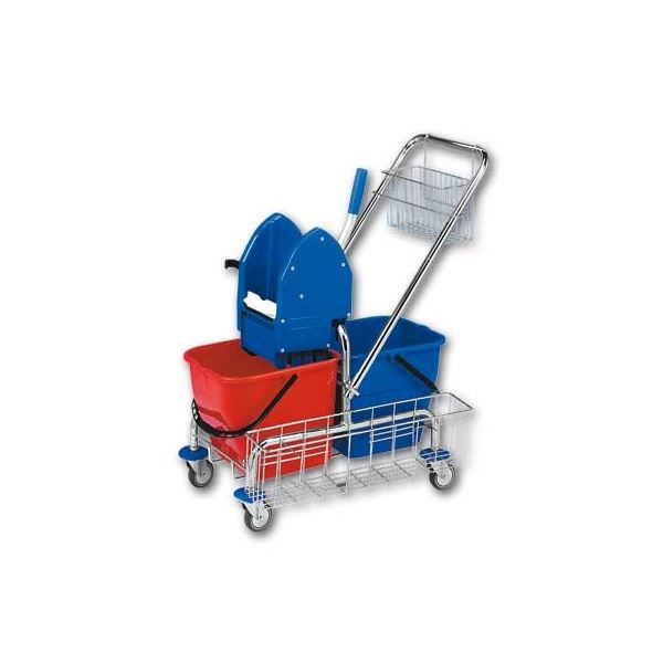 Reinigungswagen mit 2 Eimern und Wringer