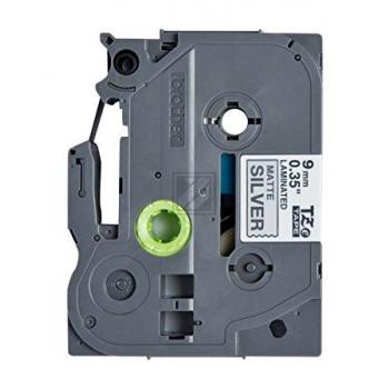 Brother Schriftbandkassette silber matt/schwarz (TZE-M921)