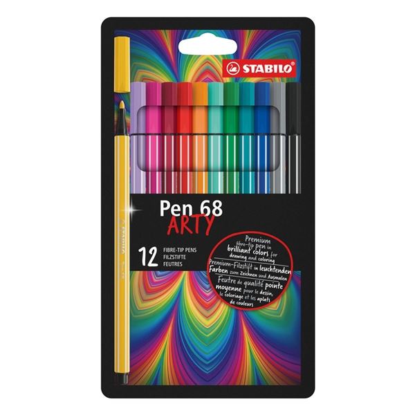 Stabilo Pen 68 "ARTY", Satz mit 12 Farben