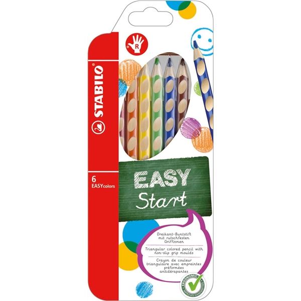 Stabilo EASYcolors Buntstifte, rechtshändig, 6 Farben