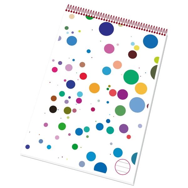 Notizbuch A4 Metallspirale, HV, perforiert, 50 Blatt, Linie