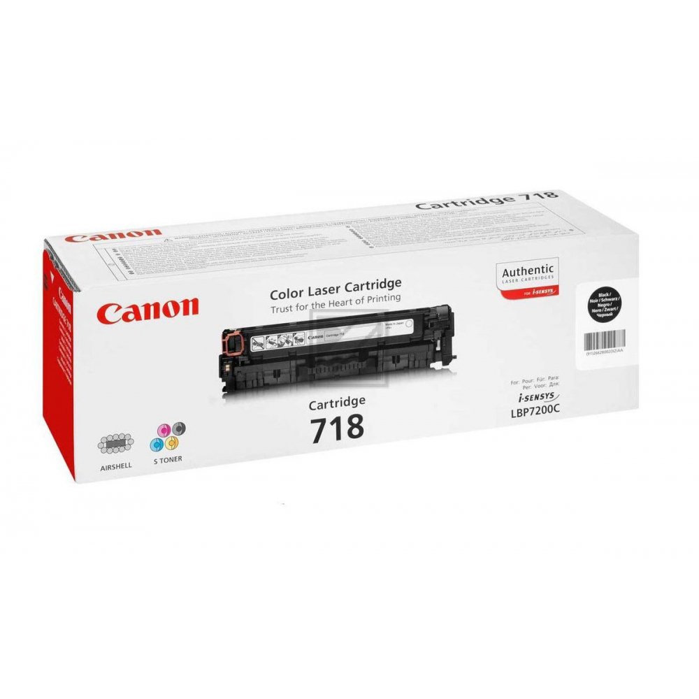 Canon Toner-Kartusche schwarz (2662B002, CL-718BK)