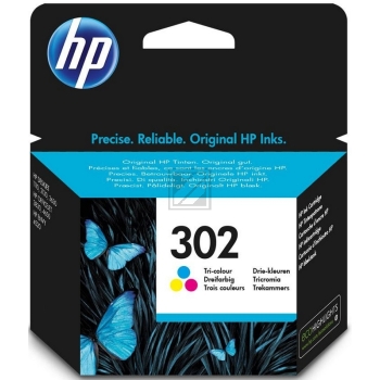 HP Tintendruckkopf cyan/magenta/gelb (F6U65AE, 302)