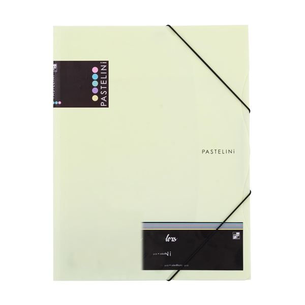 Mappen mit Klappen und Gummiband PASTELINI A4, gelb