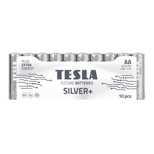 Alkalibatterien Tesla SILVER+ LR6, Typ AA, 10 Stück