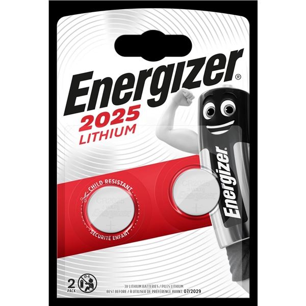 Energizer Lithium-Batterien - 3V, CR2025, 2 Stück