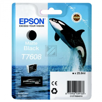 Epson Tintenpatrone schwarz matt (C13T76084N10, T7608)