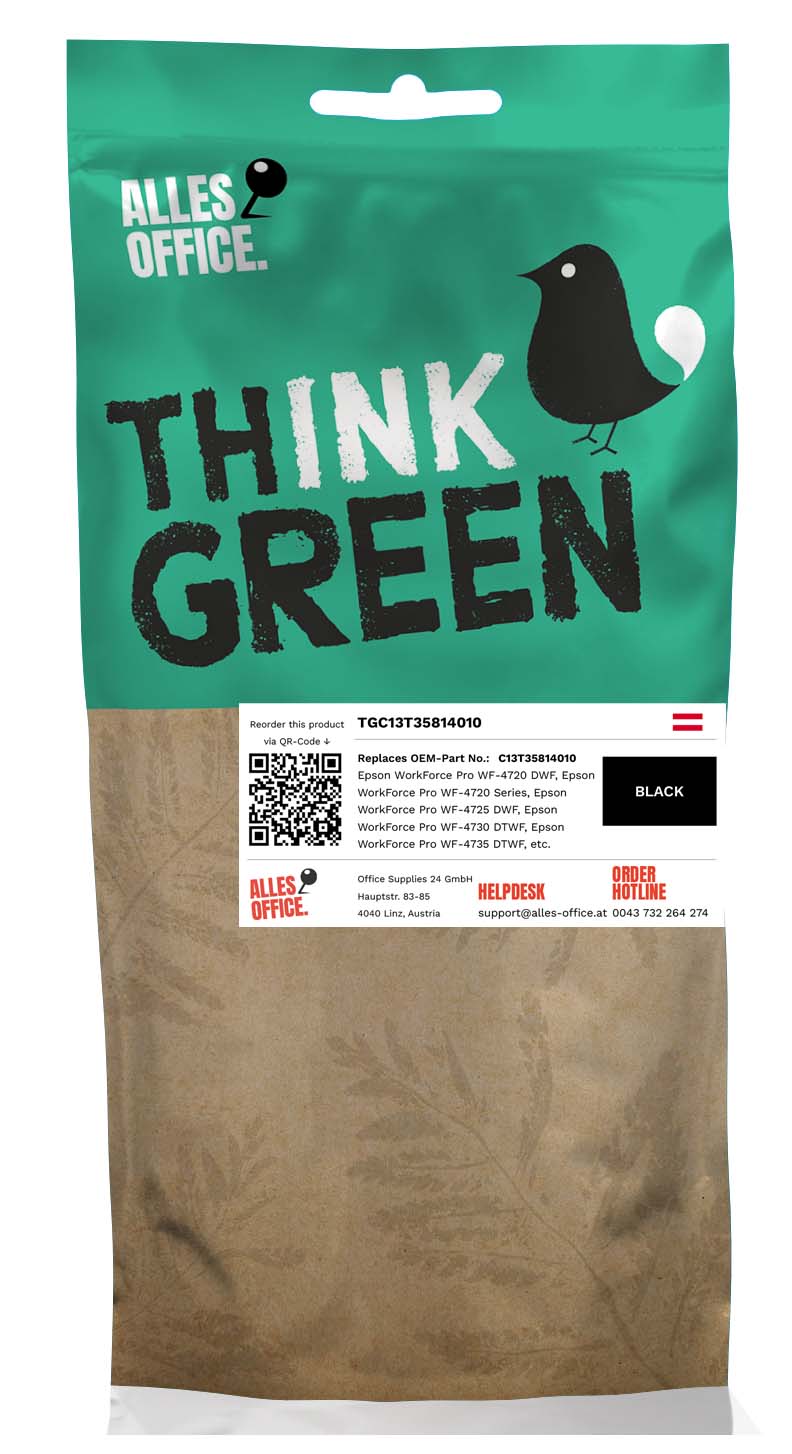 ThinkGreen Epson C13T35814010 / 35 Tinte schwarz