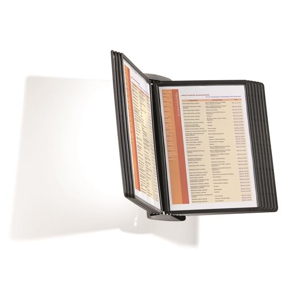 Tischhalter SHERPA WALL10 für 10 A4-Tafeln, grau