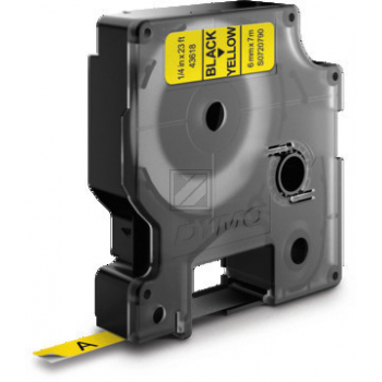 Test Dymo Schriftbandkassette schwarz/gelb (S0720790, 43618)