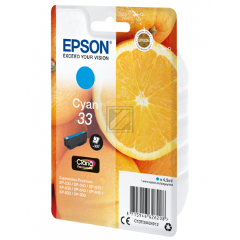 Epson Tintenpatrone with secure cyan (C13T33424012, T3342)