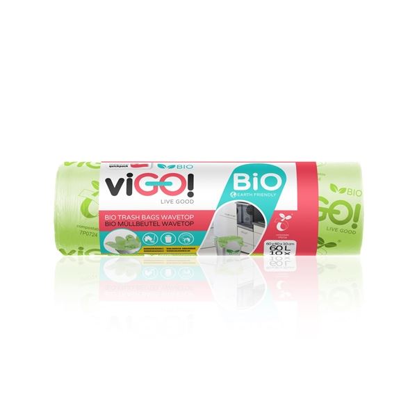 Müllsäcke viGO - Bio, grün, 60 l, 10 Stück