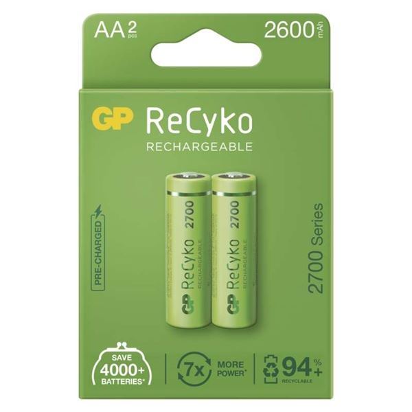 Wiederaufladbare Batterien GP ReCyko AA,HR6,2 600 mAh,2 Stück