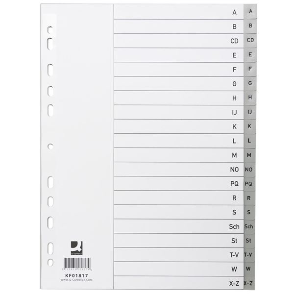 A4 Connect Kunststofftrennblätter, A-Z, 4 Löcher