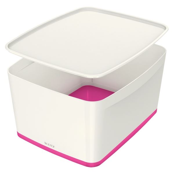 Ablagebox MyBox groß A4 weiß/pink LEITZ 5216-10-23 18 Liter