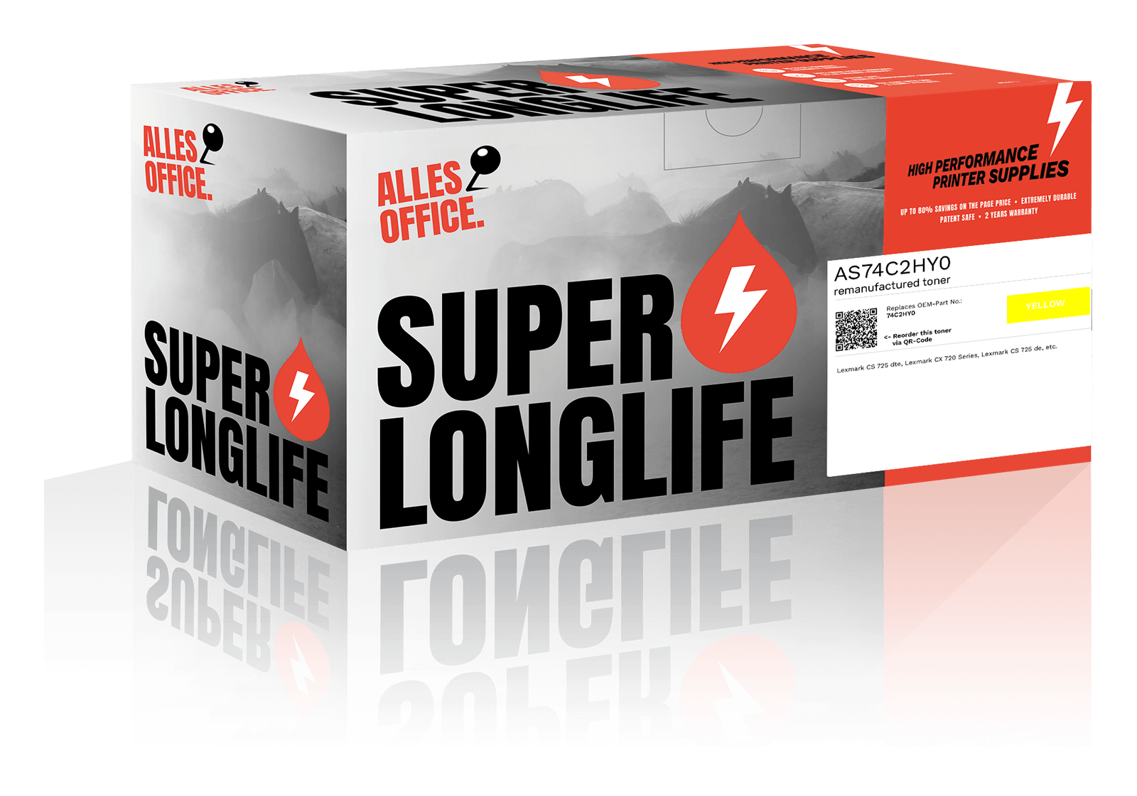 Superlonglife Lexmark 74C2HY0 Toner gelb