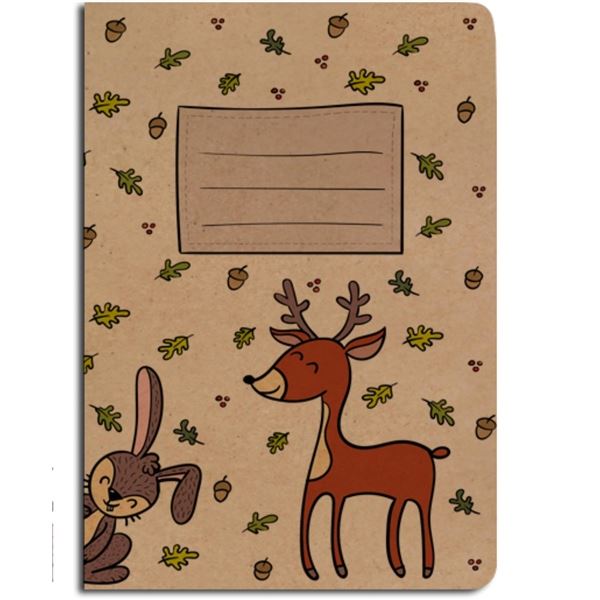Kraftnotizbuch A5, liniert, Hirsch