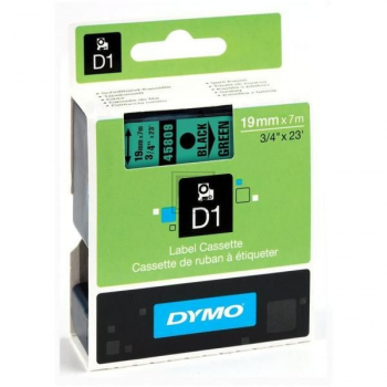 Test Dymo Schriftbandkassette schwarz/grün (45809)