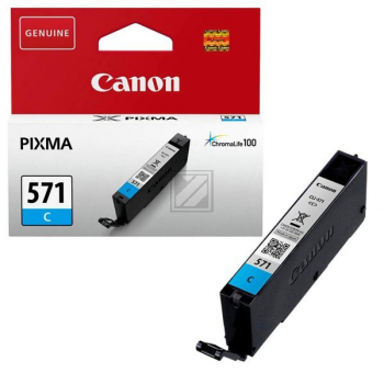 Test Canon Tintenpatrone cyan (0386C001, CLI-571C)