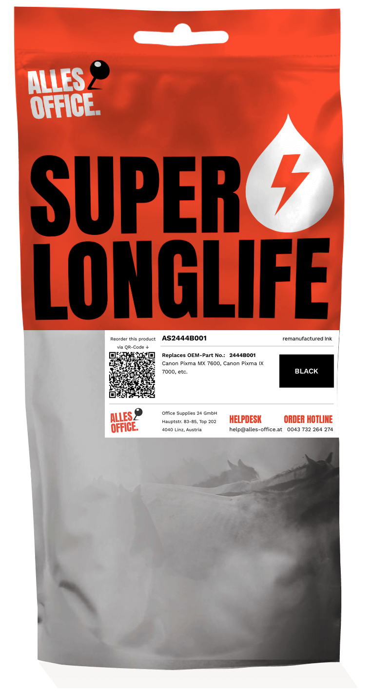 Superlonglife Canon 2444B001 / PGI-7BK Tinte schwarz