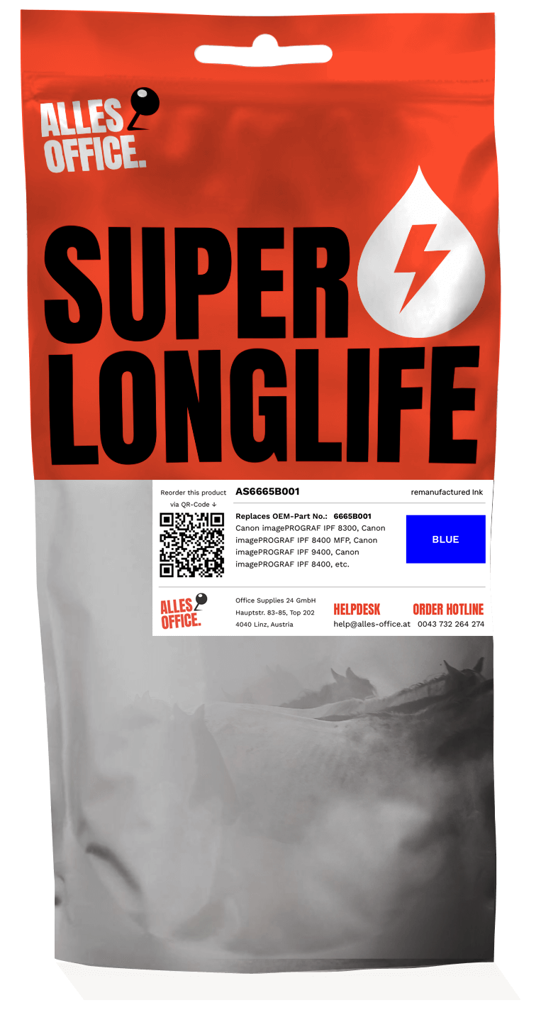 Superlonglife Canon 6665B001 / PFI-306B Tinte blau