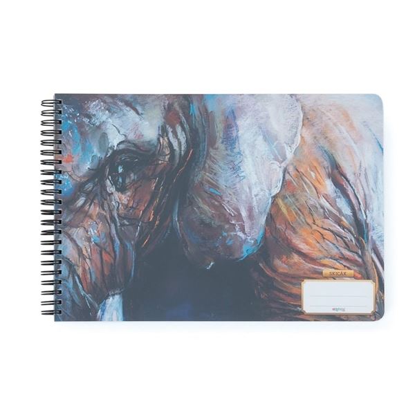 Skizzenbuch A4 - 50 Blatt, 190 g/m2, Elefanten-Druck