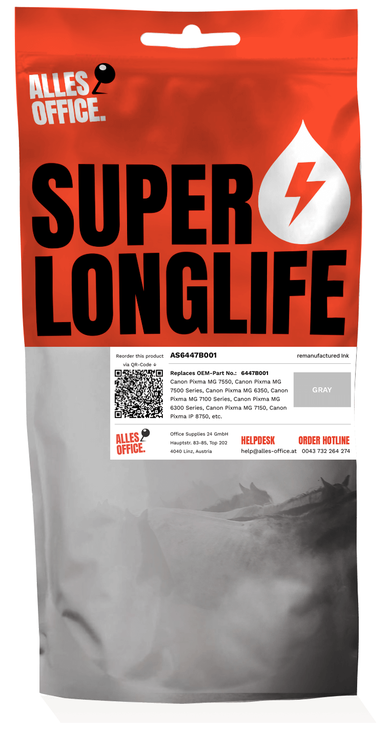 Superlonglife Canon 6447B001 / CLI-551GYXL Tinte grau