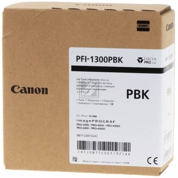 Canon Tintenpatrone photo schwarz (0811C001, PFI-1300PBK)