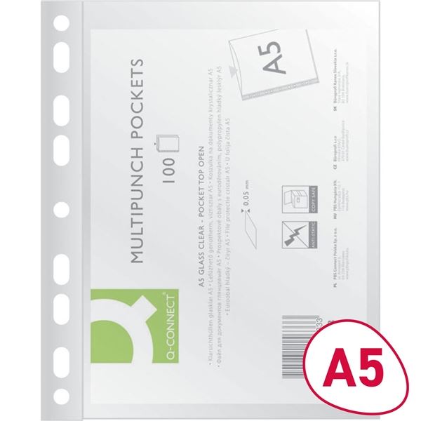 Eurocovers U Q-Connect - A5, glänzend, 50 mic, 100 Stück