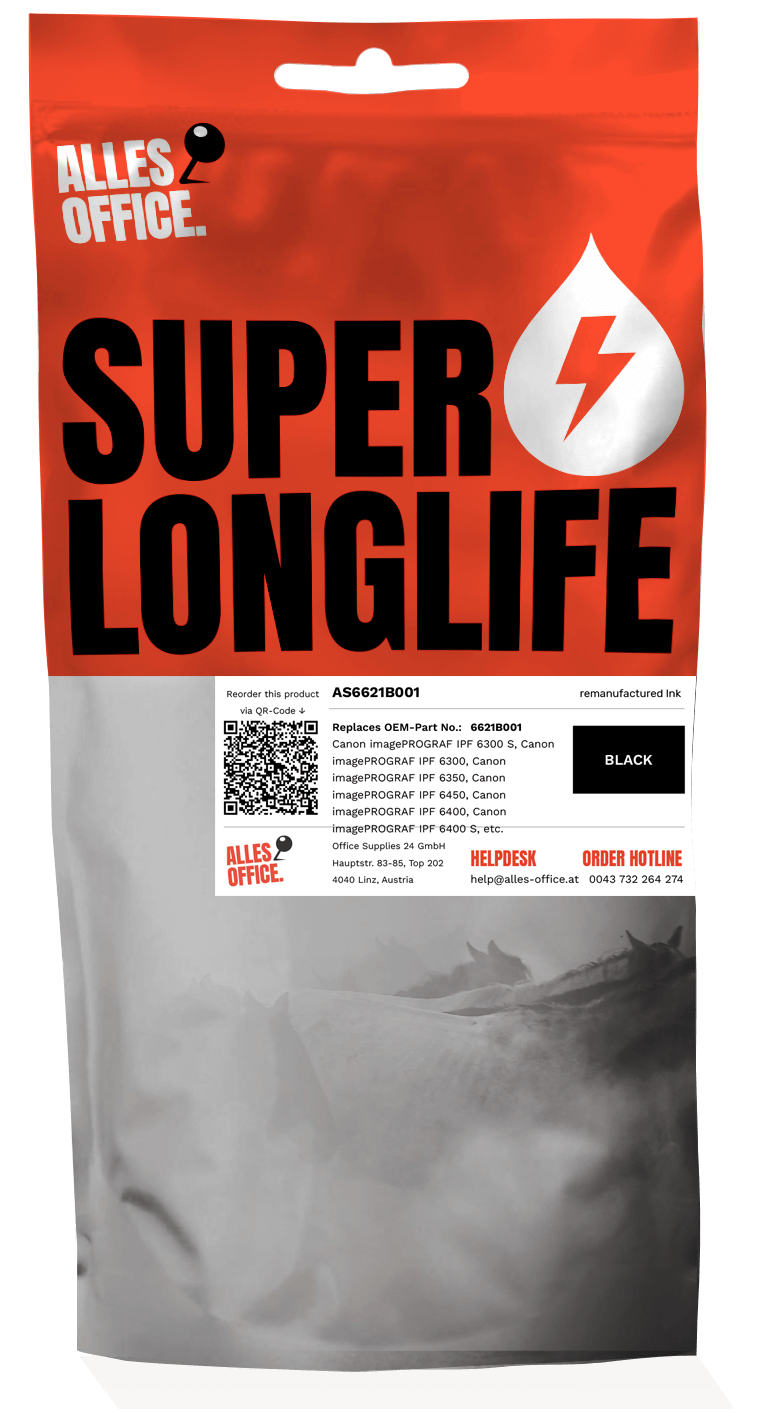 Superlonglife Canon 6621B001 / PFI-106BK Tinte schwarz