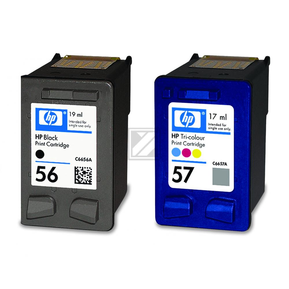 HP Tintendruckkopf cyan/magenta/gelb, schwarz HC (SA342AE, 56, 57)