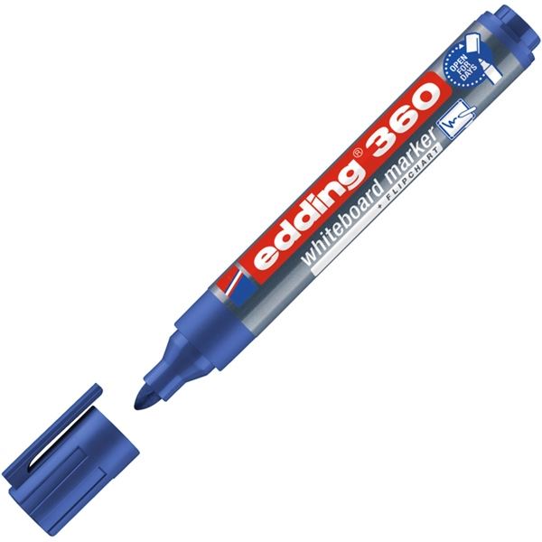Edding 360 Whiteboardmarker, Rundspitze 1,5-3 mm, blau