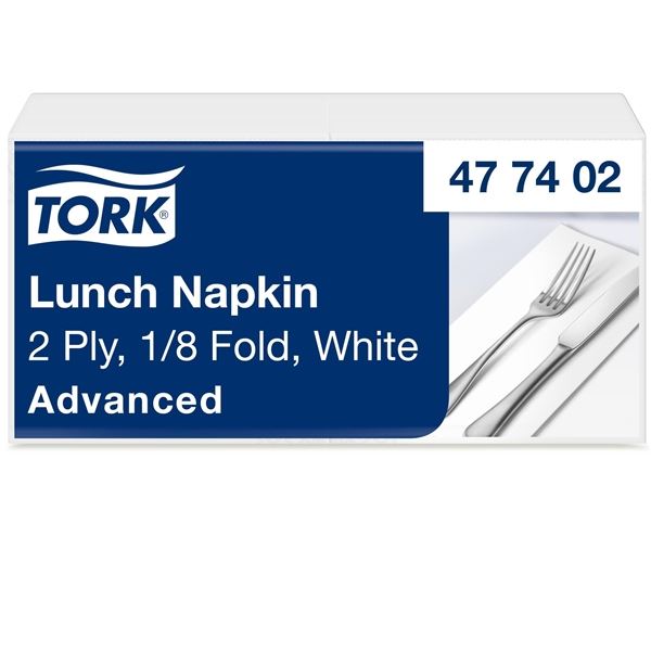 Tork Papierservietten - weiß, 33 x 33 cm