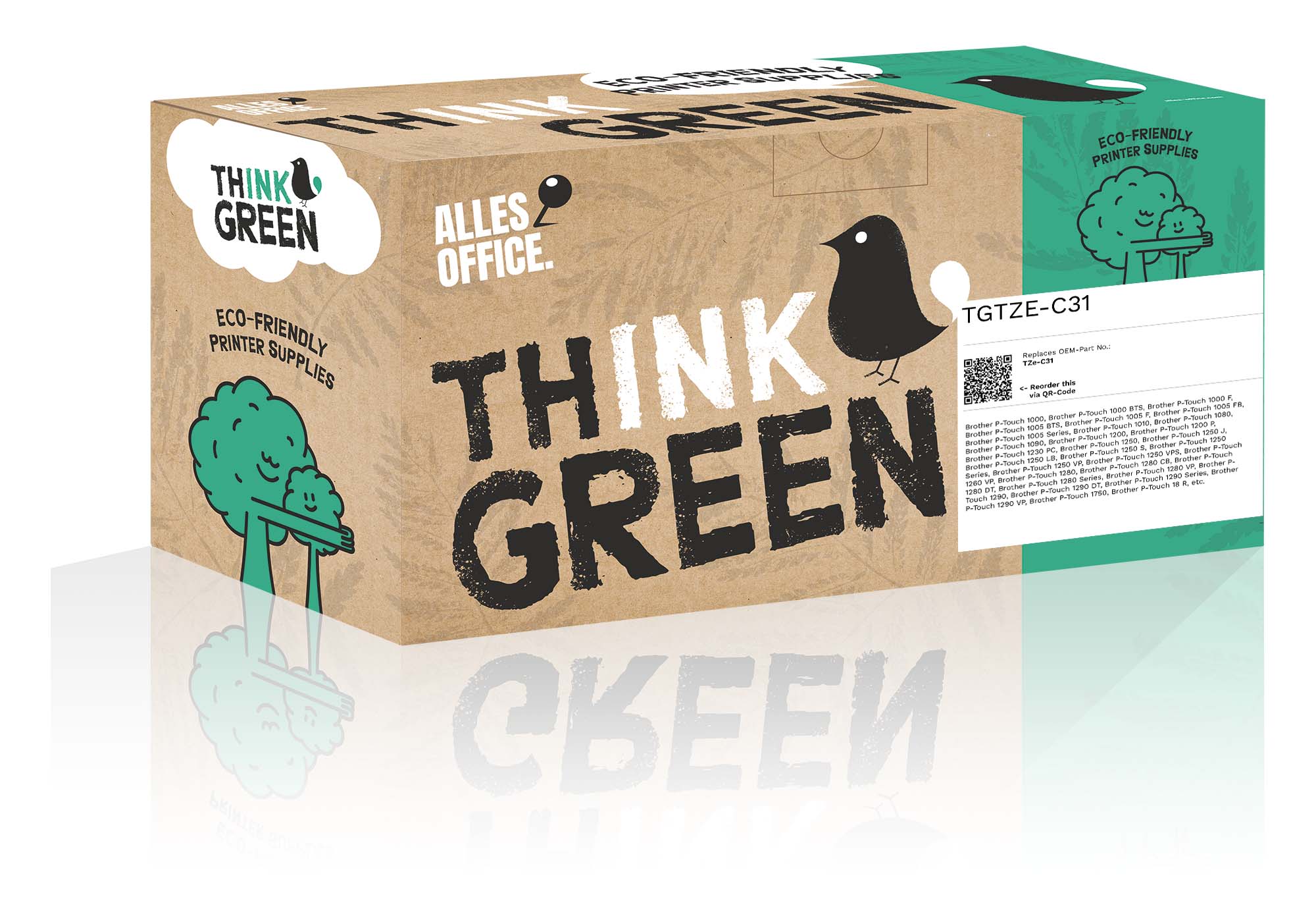 ThinkGreen Brother TZe-C31 Farbband schwarz, gelb
