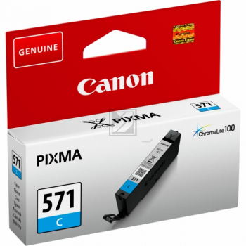 Test Canon Tintenpatrone cyan (0386C001, CLI-571C)