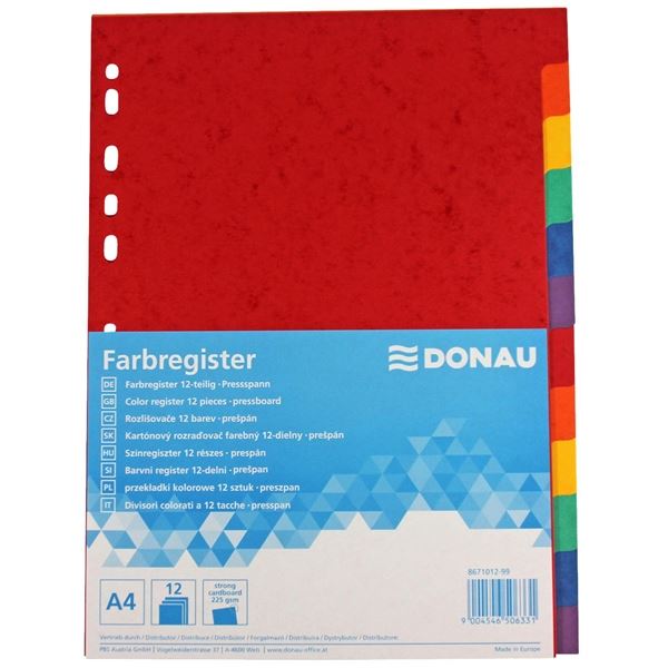 Donau-A4, farbig, 12 Blatt
