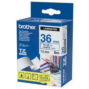 Brother Schriftbandkassette schwarz/weiß (TZE-263)