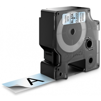 Test Dymo Schriftbandkassette schwarz/transparent (S0720920, 53710)