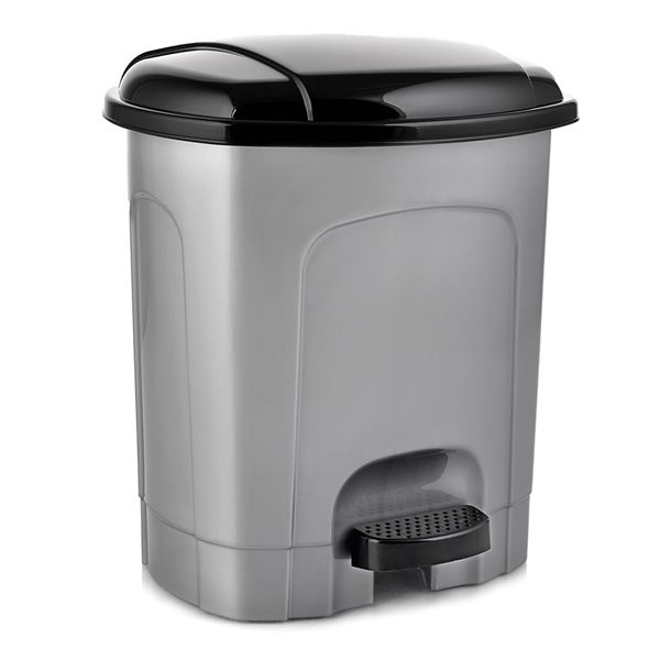 Abfallbehälter Orion - Kunststoff, mit Fuß, grau, 30 l