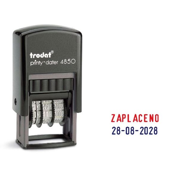 Trodat 4850 Datumsschild mit Text Bezahlt