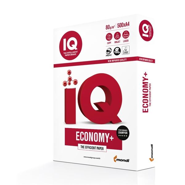 Papier IQ Economy+ A4, 80g/m2, 500 Blatt