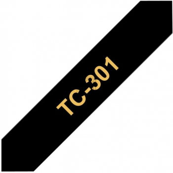 Brother Schriftbandkassette gold/schwarz (TC-301)