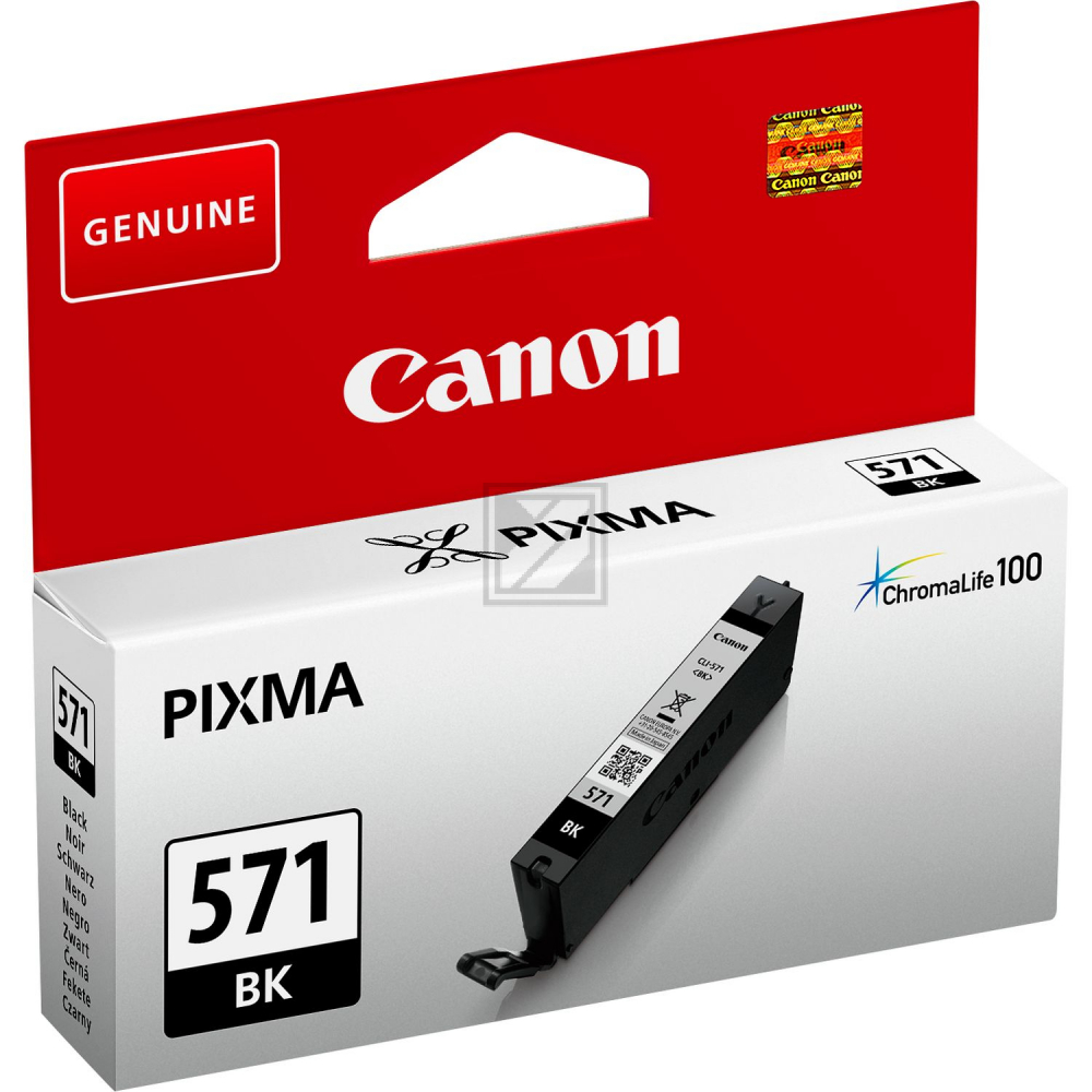 Test Canon Tintenpatrone schwarz (0385C001, CLI-571BK)