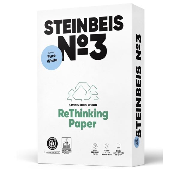 Recyceln. Papier Steinbeis Nr.3 A4 - 80 g/m2, 500 l.