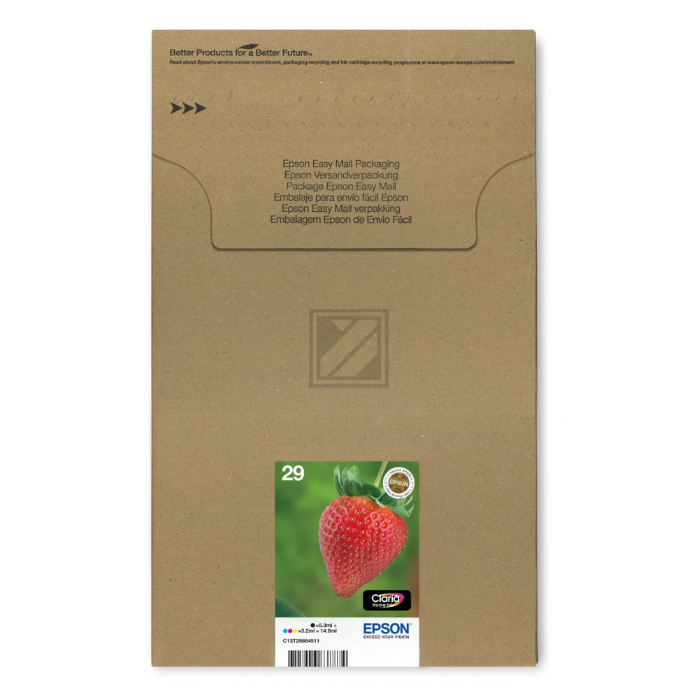 Epson Tintenpatrone (EasyMail) gelb, magenta, schwarz, cyan (C13T29864511, T2986)