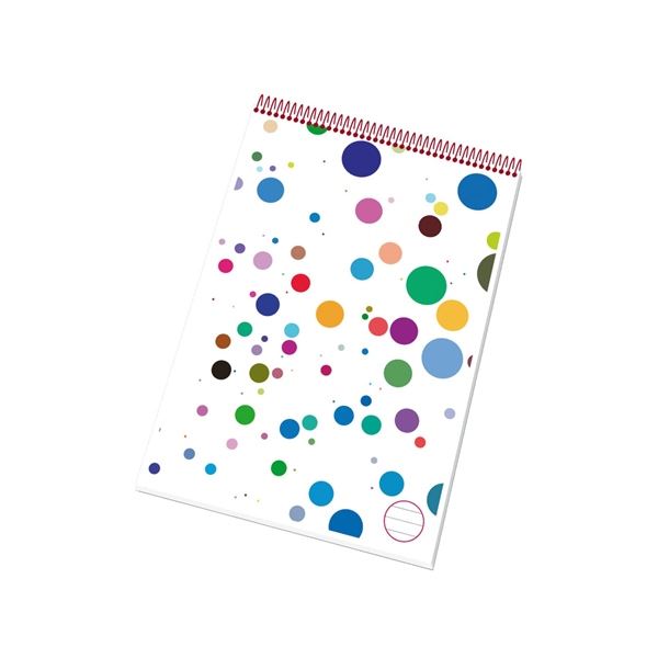 Notizbuch A5 Metallspirale, HV, Perf, 50 Blatt, Linie