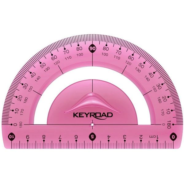 Winkelmesser KEYROAD 10cm, flexibel, rosa