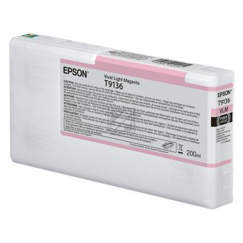 Original Epson C13T91360N / T9136 Tinte magenta hell